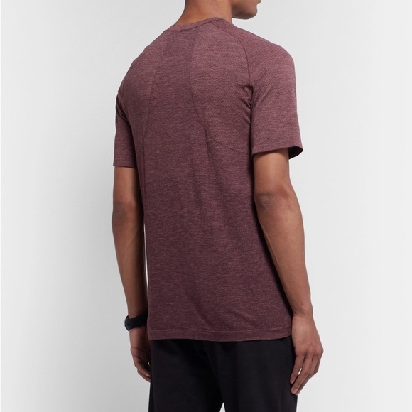 Lululemon - Metal Vent Tech Mélange Stretch-Jersey T-Shirt - Burgundy XL - Picture 4 of 7